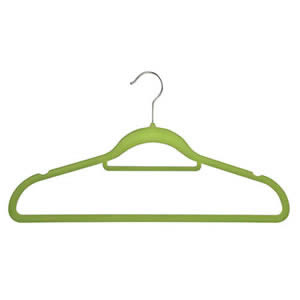 Non-Slip Huggable Hanger in Citrus with Tie/Belt Bar & Notches 45cm wide & 25cm high