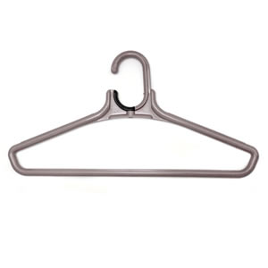Deluxe Jumbo Suit Hanger in Taupe with Extra Hook 46 cm wide