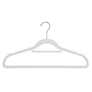 Non-Slip Huggable Hanger in Taupe with Tie/Belt Bar & Notches 45cm wide & 25cm high