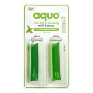Aquo Glass Surface Cleaner Refill Pack with 2 capsules