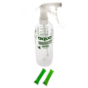 Aquo Glass Surface Cleaner Spray & 2 refills with Fresh Mint Fragrance