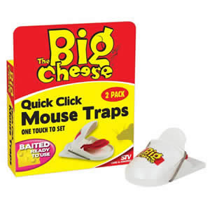The Big Cheese Quick Click Mouse Trap 2 per pack baited & ready to use