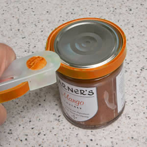 Caraselle Jar & Bottle Opener in Orange.  Made in the UK