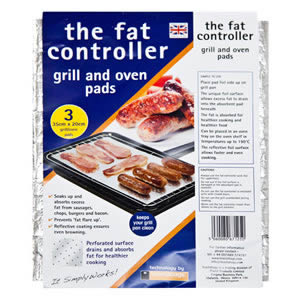 The New Caraselle pack of 3 x fat Controller Grill & Oven Pads 35 x 20cm.  Made in the UK.