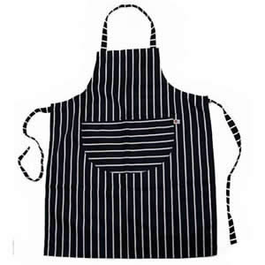 C'est Ca! Deluxe Butchers Stripes Design Kitchen Apron 100% Cotton navy & white made in the UK