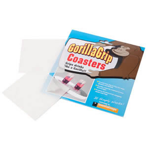 Gorilla Grip Non-Slip Coaster Mats 2 per Pack. Grips drinks like a Gorilla!
