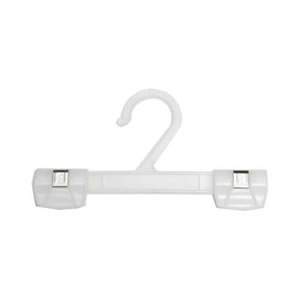 1 White Plastic Hanger with Strong Clips 20cms