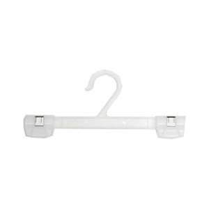 1 White Plastic Hanger with Strong Clips 25cms