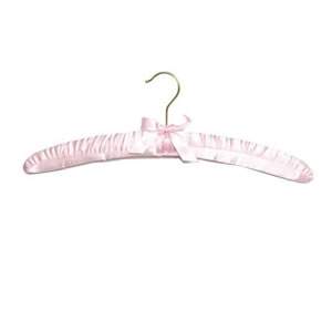 1 Luxury Pink Satin Padded Lingerie Hanger
