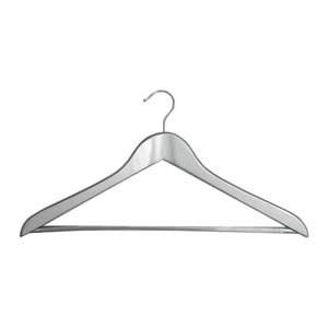 Silver Deluxe Suit Hanger with Non-Slip Trouser Bar
