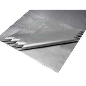 1 Pack of 10 sheets of Deluxe Metallic Silver Colour Acid Free Bleed Resistant Unbuffered Tissue Paper 500 x 700