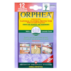 The New Caraselle Pack of 12 x Orphea Moth Repellent Strips with Lavender for Drawers & Wardrobes