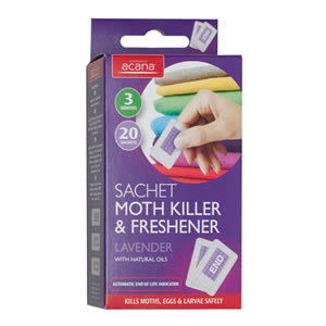Acana Moth Killer & Freshener Sachets pack of 20 from Caraselle