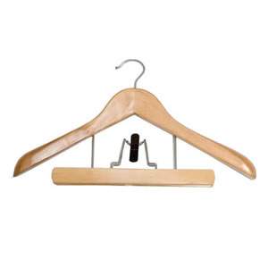 Deluxe wooden combination suit hangers