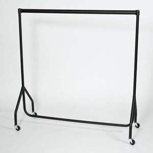 1 All Black 4ft Junior Height Garment Rail