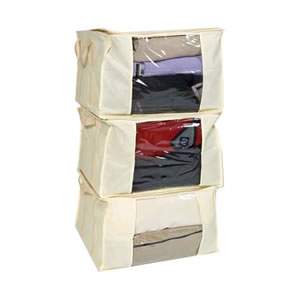 3 Large Vacuum Storage Jumper/blanket Volume Reducing Chests 43 x 40 x 26cms
