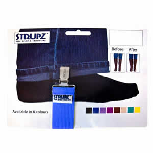 Blue Strupz the Jeans Stirrups. Designed to keep Jeans in Boots.