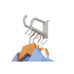 Silver Grey Plastic Over Door Hanger