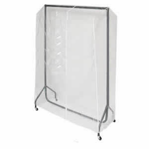 Clear PVC Rail Cover for a 5' Wide Zipped Garment Rail with Extended Height
