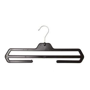 Recycled Black Polypropylene Trouser Hanger with a chrome swivel hook 36cm