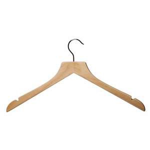 Shaped Wooden Jacket / Shirt Hanger with notches