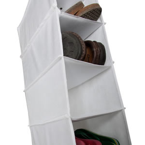 The Caraselle White Hanging 10 Pocket Shoe Organizer