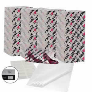 25 x Caraselle "I Love My Shoes" Ladies Shoe Boxes + 12 Clear Adhesive PVC Pockets + 25 sheets of Acid Free Tissue Paper