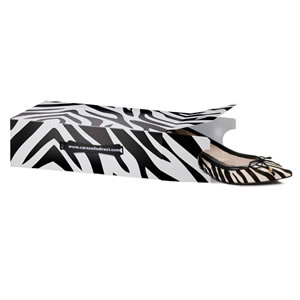 Caraselle New & Unique Zebra Print Ladies Stackable Shoe Box