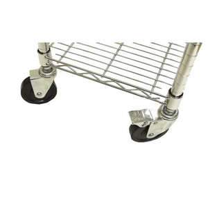 Heavy Duty Castors for the Chrome Wardrobe Storage Unit and the Chrome Finish Shoe Rack
