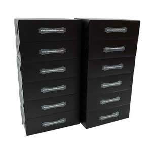 25 Black Stackable Ladies Shoe Boxes