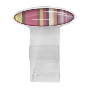 Tozo Spectacle Holder Clear Oval with Coloured Stripes