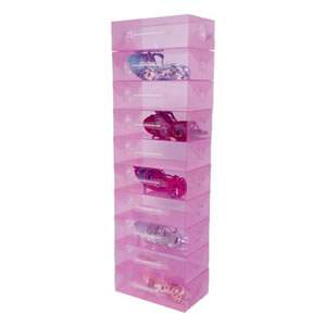 25 Stackable Pink Shoe Storage Boxes