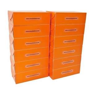 25 Ladies Tangerine Stackable Shoe Boxes