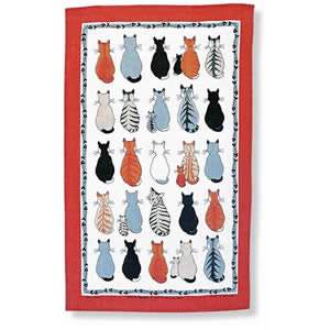 "Cats in Waiting" Tea Towel - pack of 1