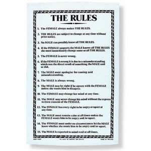 "The Rules" Tea Towel - pack of 1
