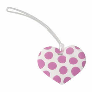 Funky Hearts Design Luggage Labels, assorted colours