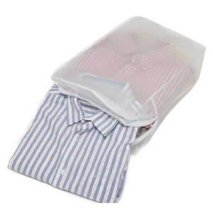 Peva Zipped Shirt Storage Bag to hold 5 Folded Shirts