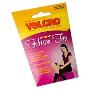 Pack of VELCRO� Brand Hem Fix Instant Fasteners 20 x 19mm x 50mm sticky strips (60630) 