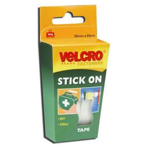 VELCRO� Brand White Stick On Tape 20mm x 50cm (60224)