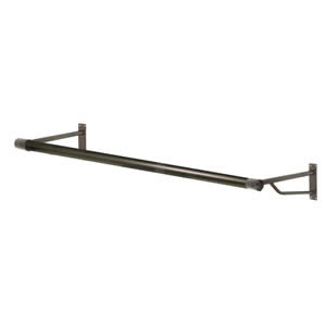 The New & Unique Caraselle Heavy Duty Wall Mounted 4ft long Garment Rail with 2 Brackets Finished in Iridescent Bronze with 1 1/4" dia pole