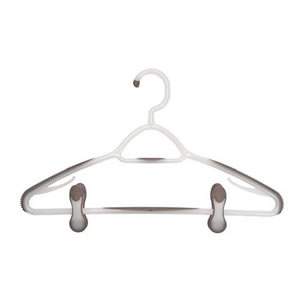 White & Taupe Non-Slip Suit Hanger
