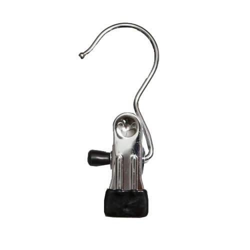 Single Clip NonSlip Hanger with Chrome Finish Use to hang scarves
