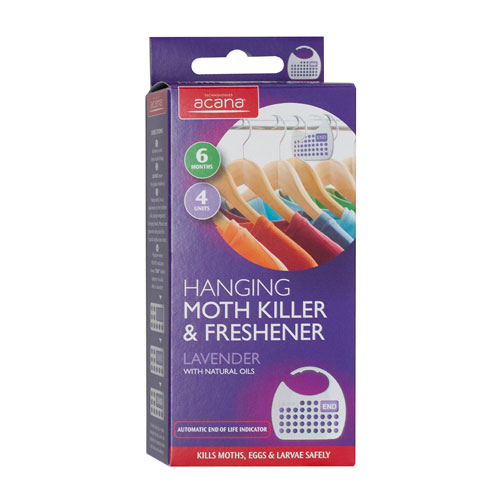 Acana Hanging Moth Killer & Freshener Sachets pack of 4 from Caraselle