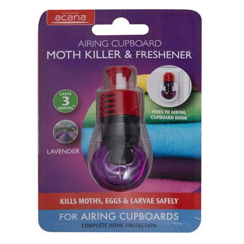 Acana Airing Cupboard Moth Killer & Freshener, effectively kills Moths