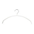 White Non-Slip Hanger for Knitwear, Jackets, Shirts & Blouses with Chrome Hook 40cms (15 3/4")