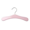 One Pack of 3 Pink Childs Wooden Hangers for Tops