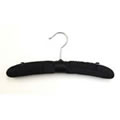 Black Satin Padded Lingerie Hanger 30cms Wide with Buttons