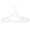 1 Pack of 3 Childrens' White Plastic Coat Hangers with Swivel Rotating Hook