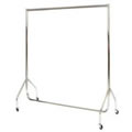 Stylish Deluxe 4' All Chrome Garment Rail with Stronger than Normal Rail Frame