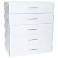 5 Large White Storage Boxes